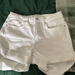 White Jean Shorts